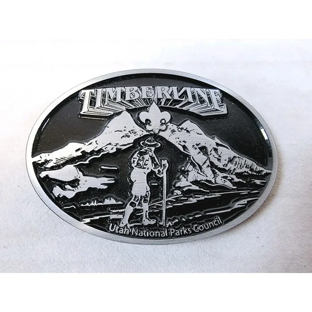 VTG Boy Scouts of America Camp Timberline Utah National Parks Belt Buckle BSA